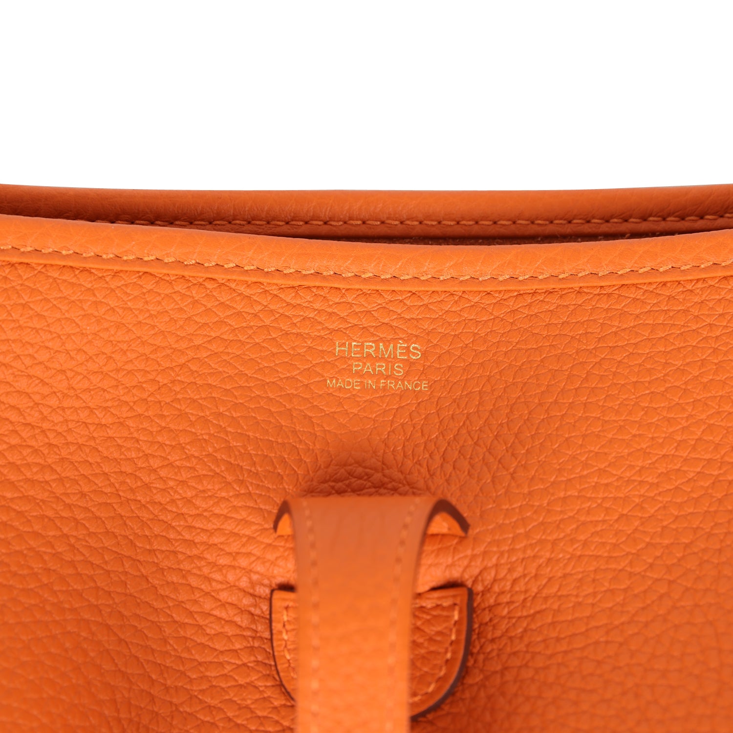 Hermes Evelyne III PM Orange Clemence Gold Hardware