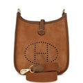 Hermes Evelyne TPM Chamois Grizzly and Alezan Clemence Gold Hardware