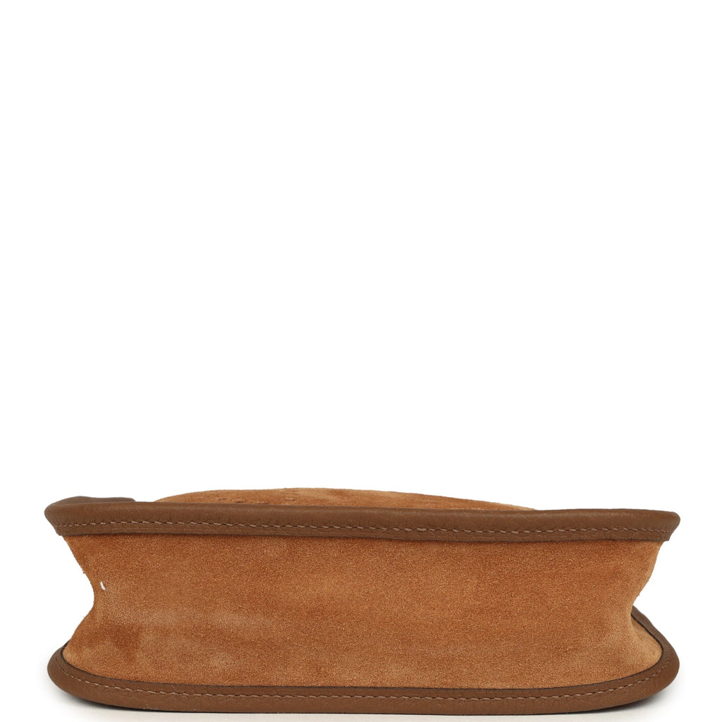 Hermes Evelyne TPM Chamois Grizzly and Alezan Clemence Gold Hardware