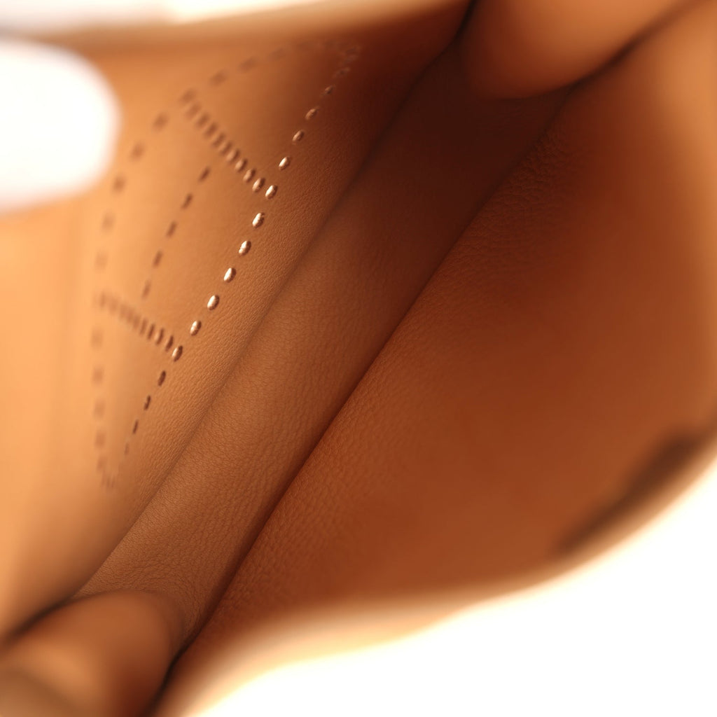 Hermes Evelyne TPM Chamois Grizzly and Alezan Clemence Gold Hardware