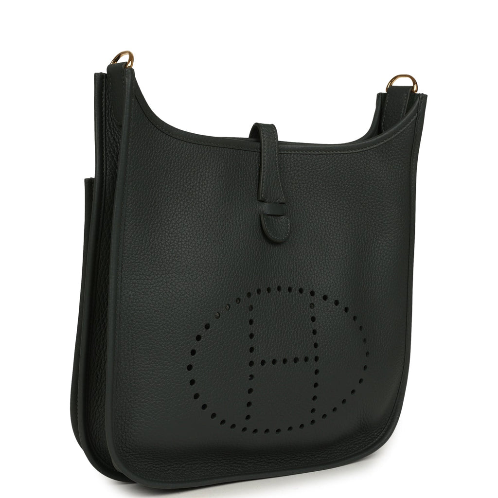 Hermes Evelyne III PM Vert Mangrove Clemence Gold Hardware