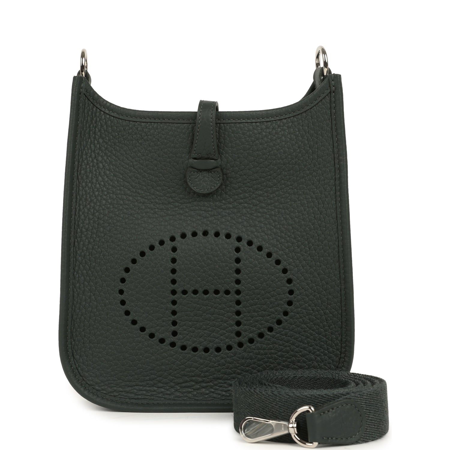Hermes Evelyne TPM Vert Mangrove Clemence Palladium Hardware