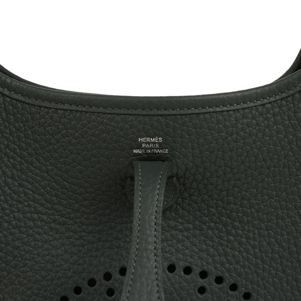 Hermes Evelyne TPM Vert Mangrove Clemence Palladium Hardware