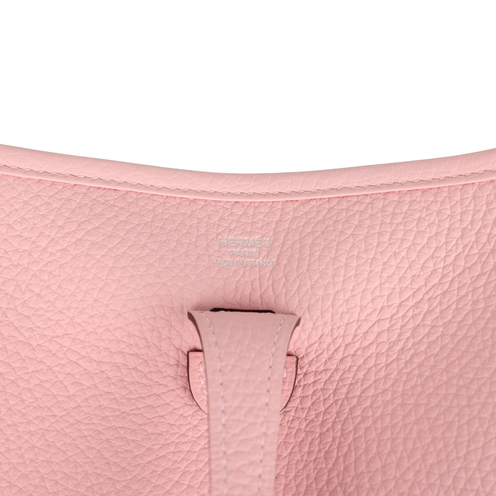 Hermes Evelyne 23 Rose Sakura Clemence Palladium Hardware
