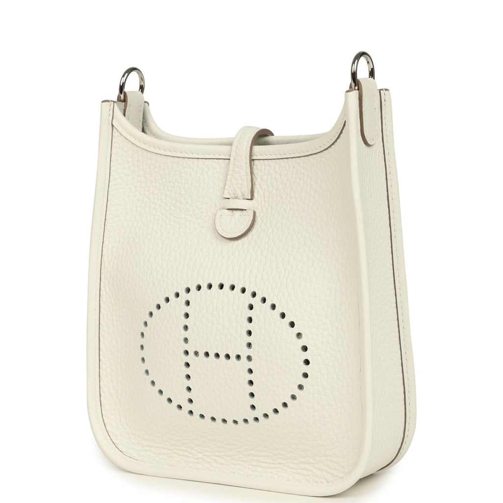 Hermes Evelyne TPM White Clemence Palladium Hardware