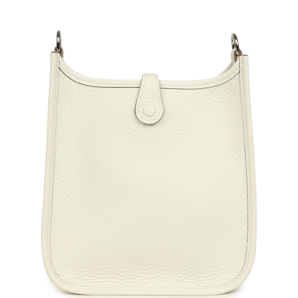 Hermes Evelyne TPM White Clemence Palladium Hardware