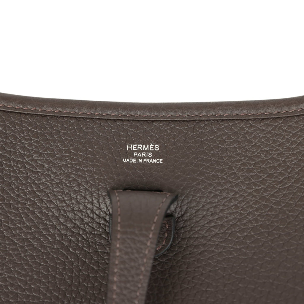Hermes Evelyne 23 Ebene Clemence Palladium Hardware