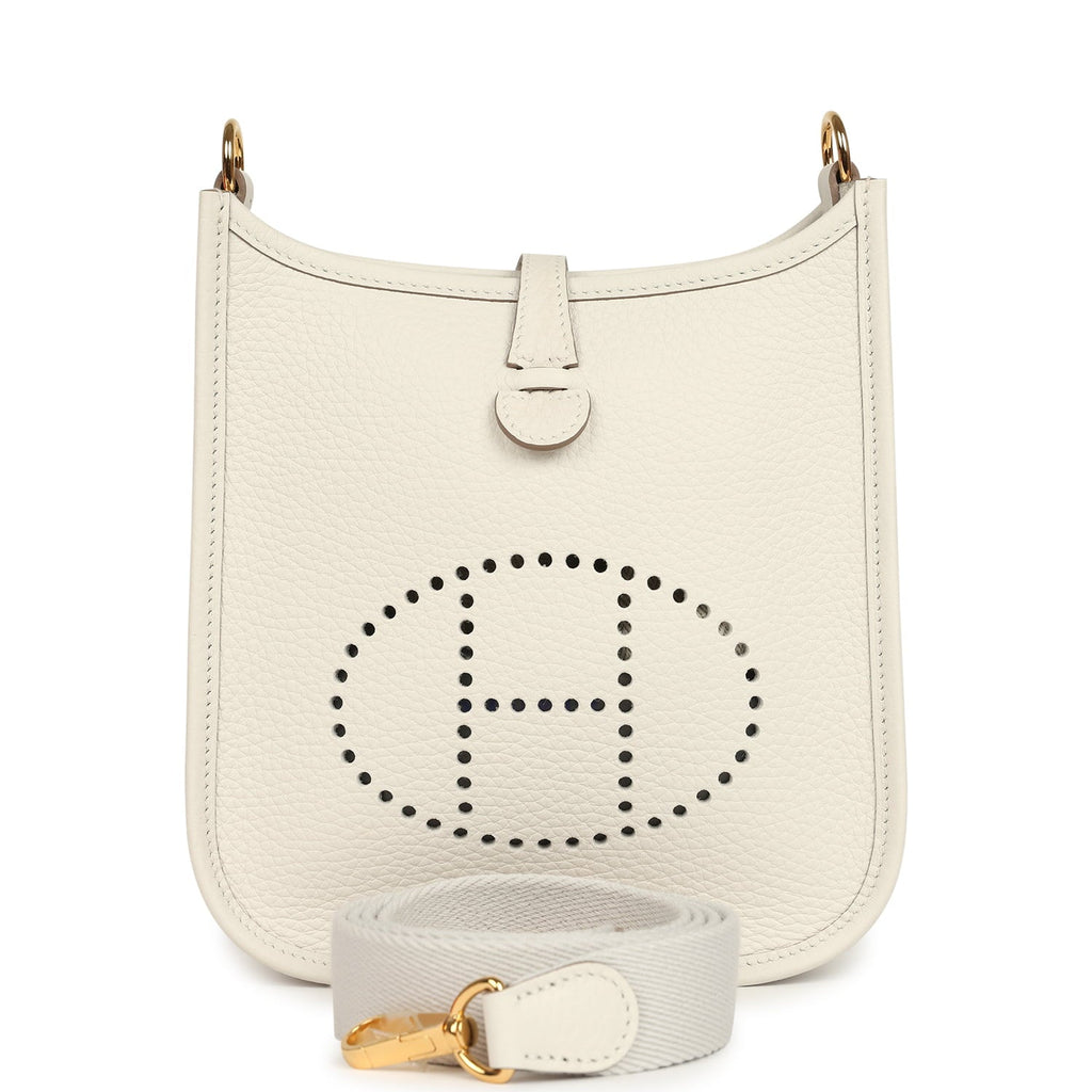 Hermes Evelyne TPM Gris Pale Clemence Gold Hardware