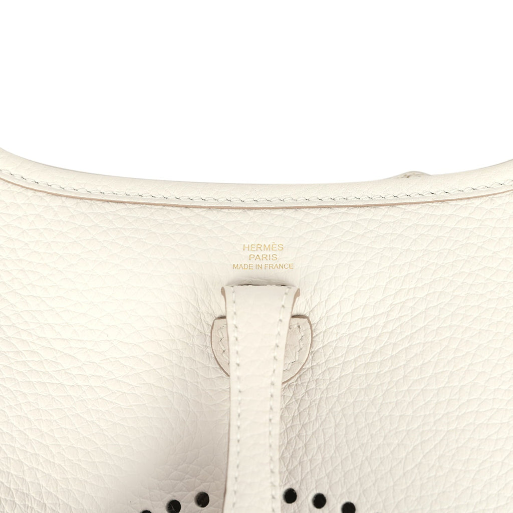 Hermes Evelyne TPM Gris Pale Clemence Gold Hardware
