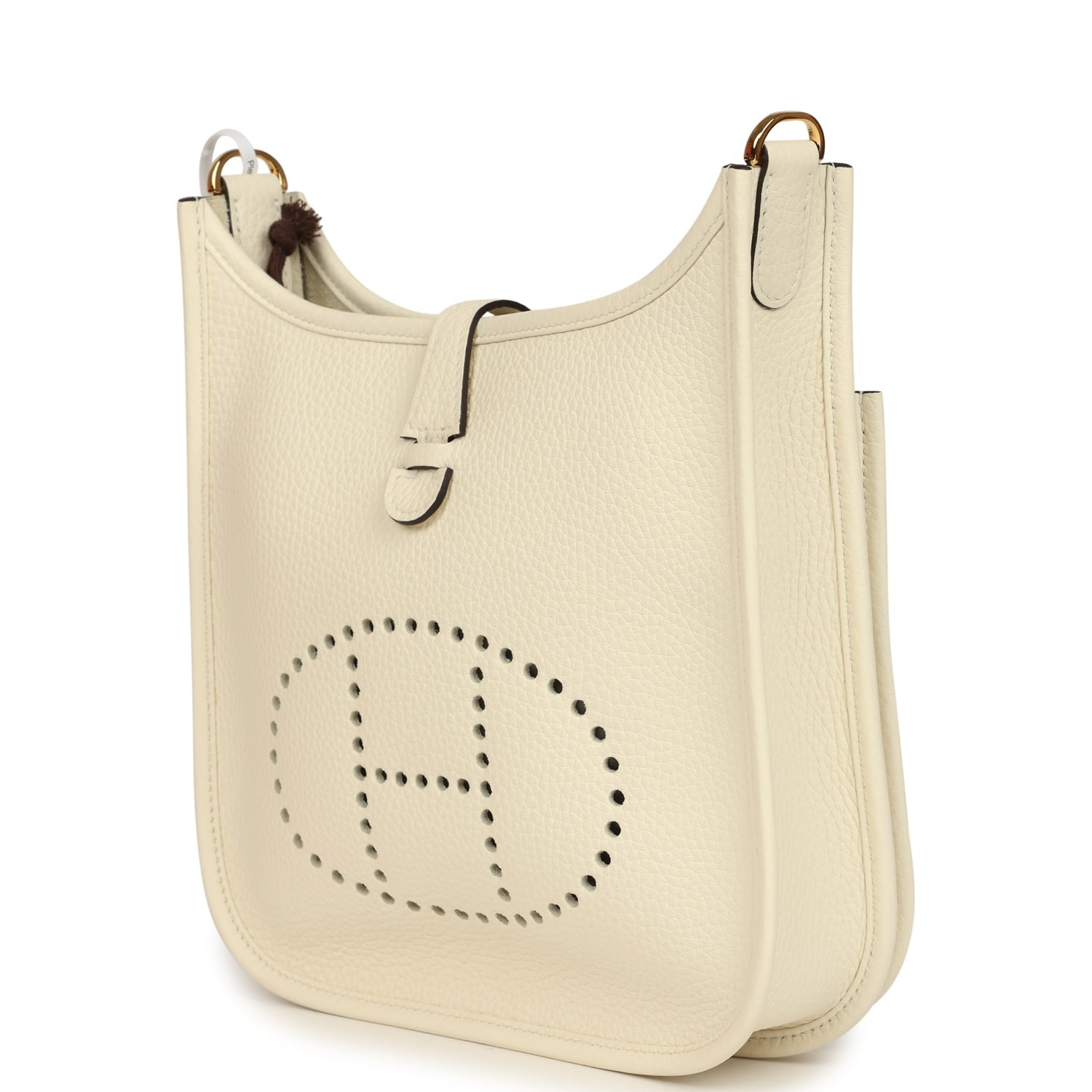 Hermes Evelyne 23 Cream Clemence Gold Hardware