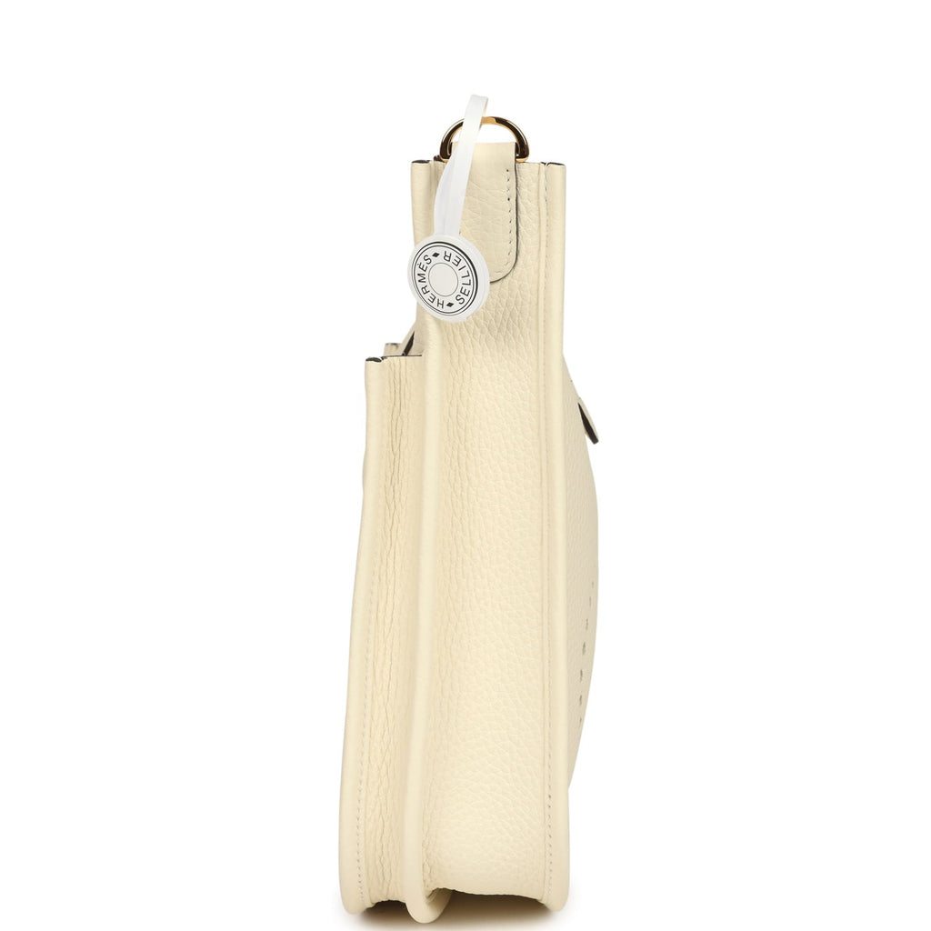 Hermes Evelyne 23 Cream Clemence Gold Hardware