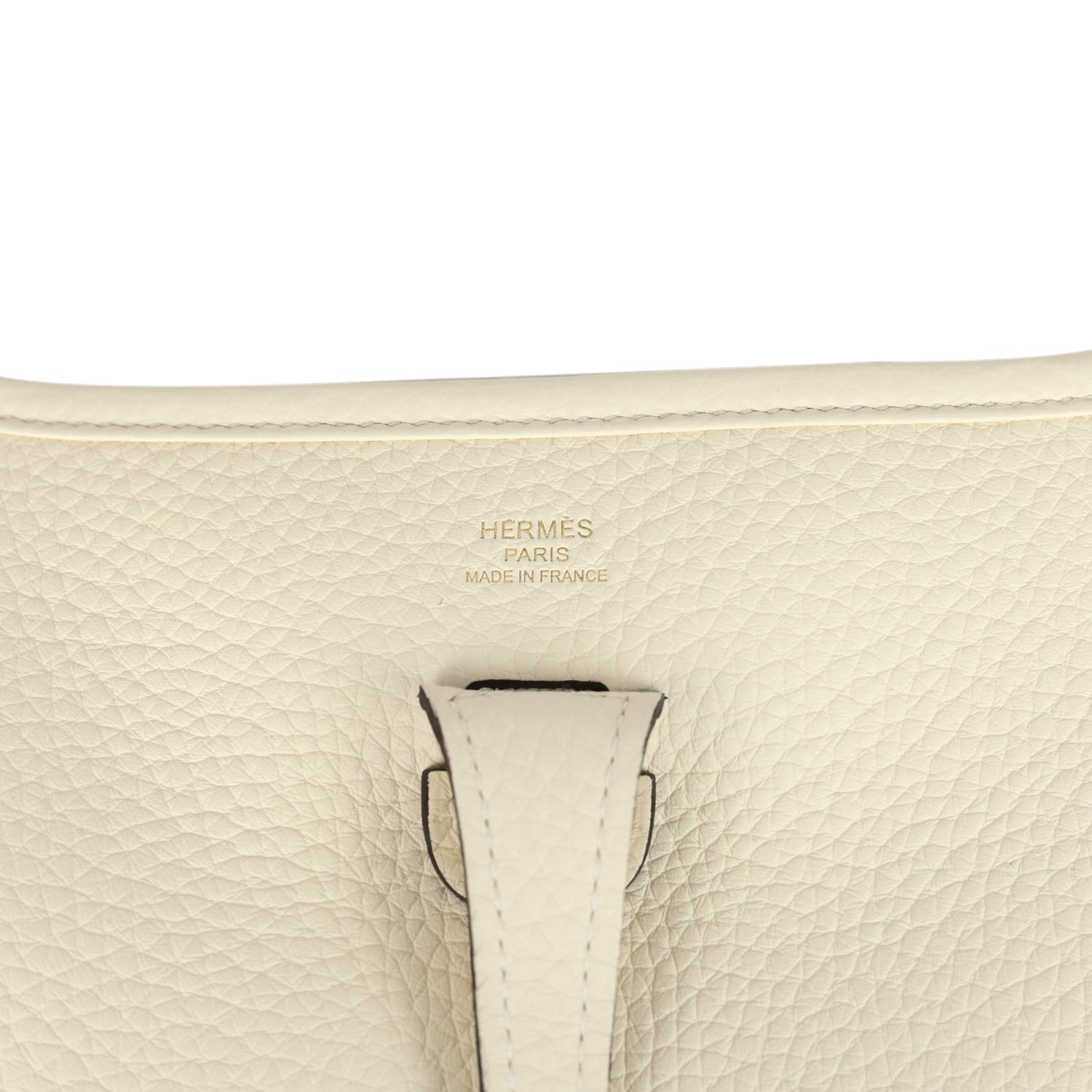Hermes Evelyne 23 Cream Clemence Gold Hardware