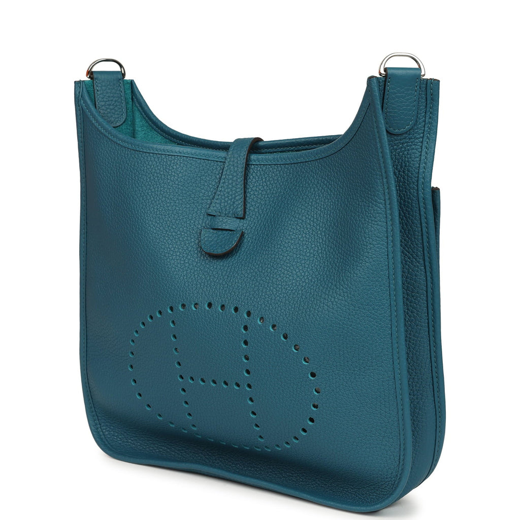 Hermes Evelyne III PM Vert Bosphore Clemence Palladium Hardware