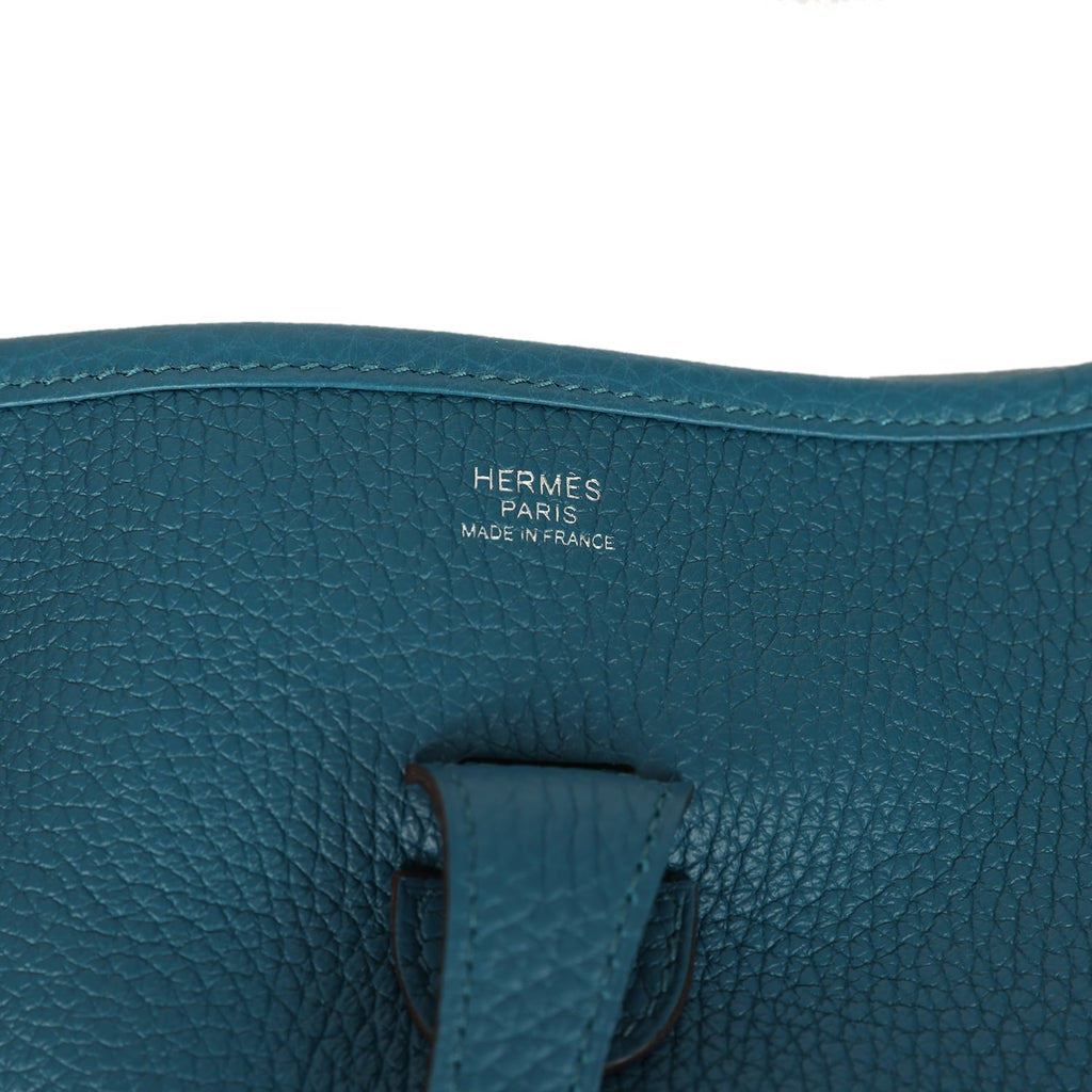 Hermes Evelyne III PM Vert Bosphore Clemence Palladium Hardware