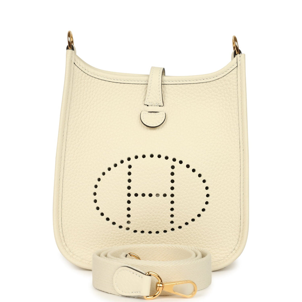 Hermes Evelyne TPM Cream Clemence Gold Hardware