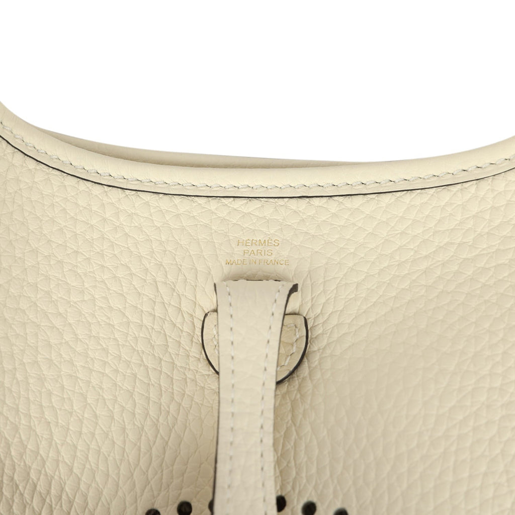 Hermes Evelyne TPM Cream Clemence Gold Hardware