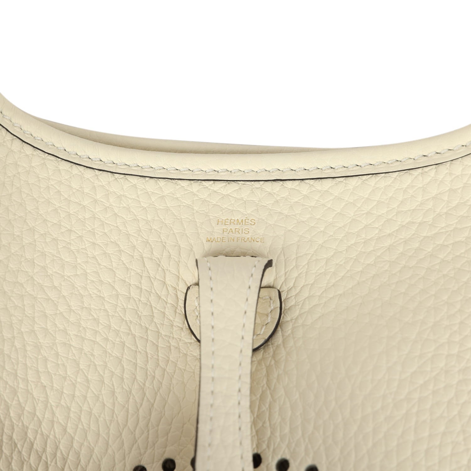 Hermes Evelyne TPM Cream Clemence Gold Hardware