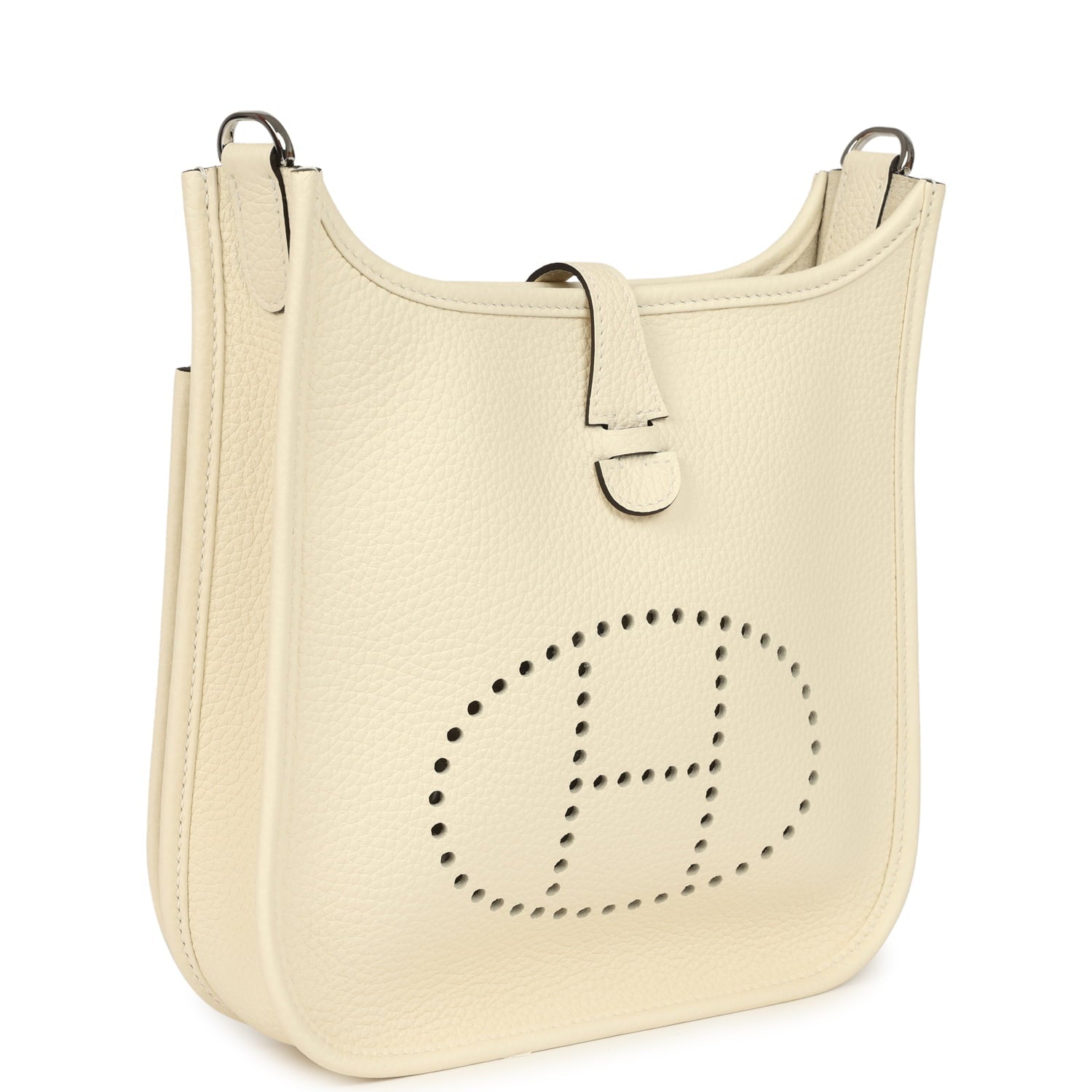 Hermes Evelyne 23 Cream Clemence Palladium Hardware