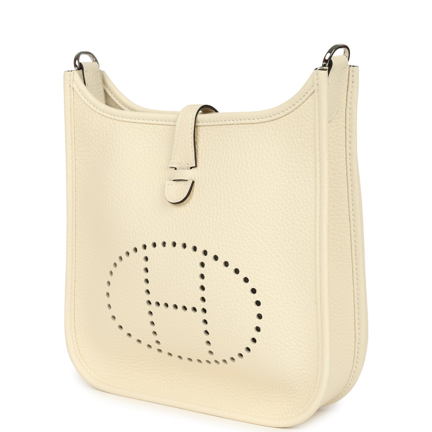 Hermes Evelyne 23 Cream Clemence Palladium Hardware