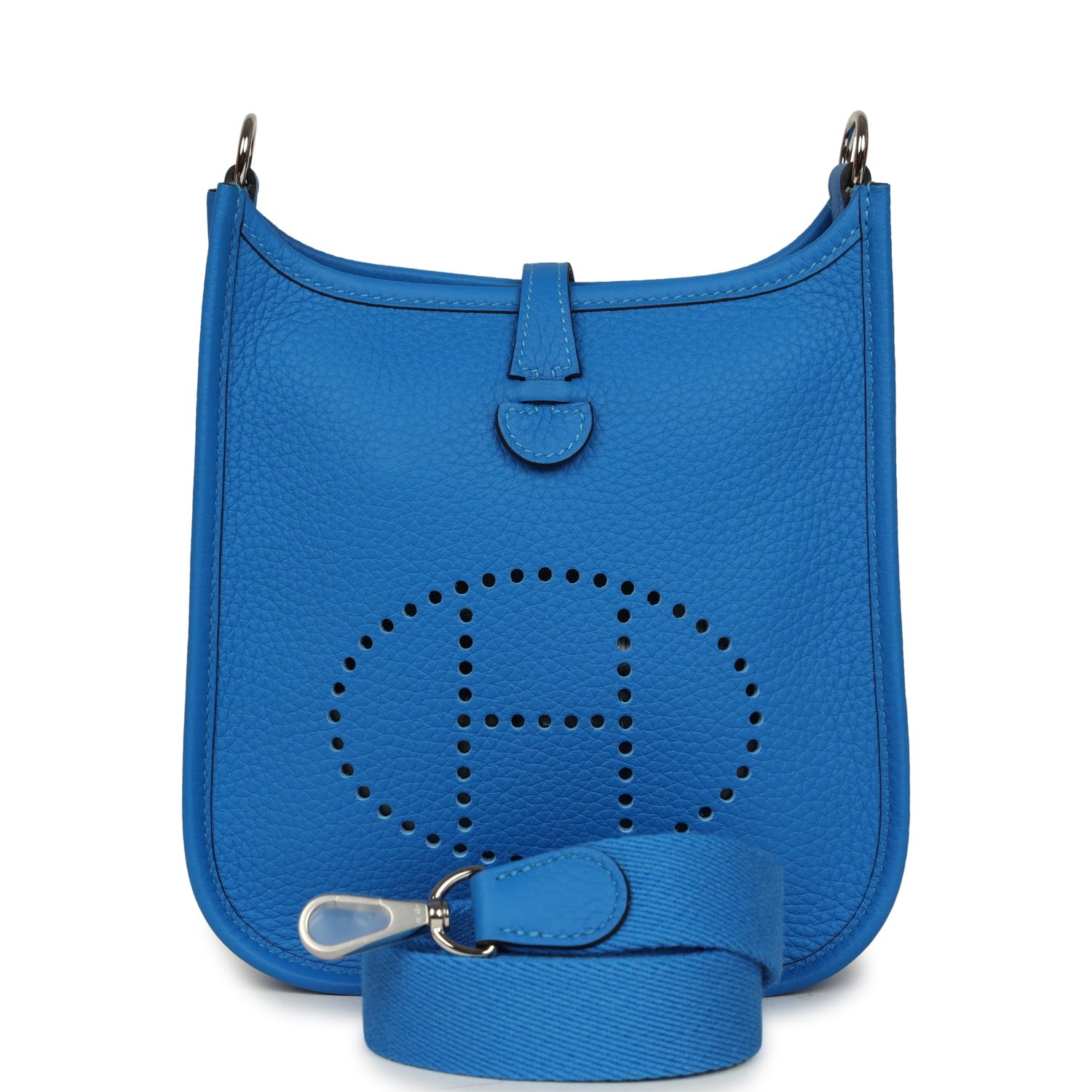 Hermes Evelyne TPM New Bleu Hydra Clemence Palladium Hardware