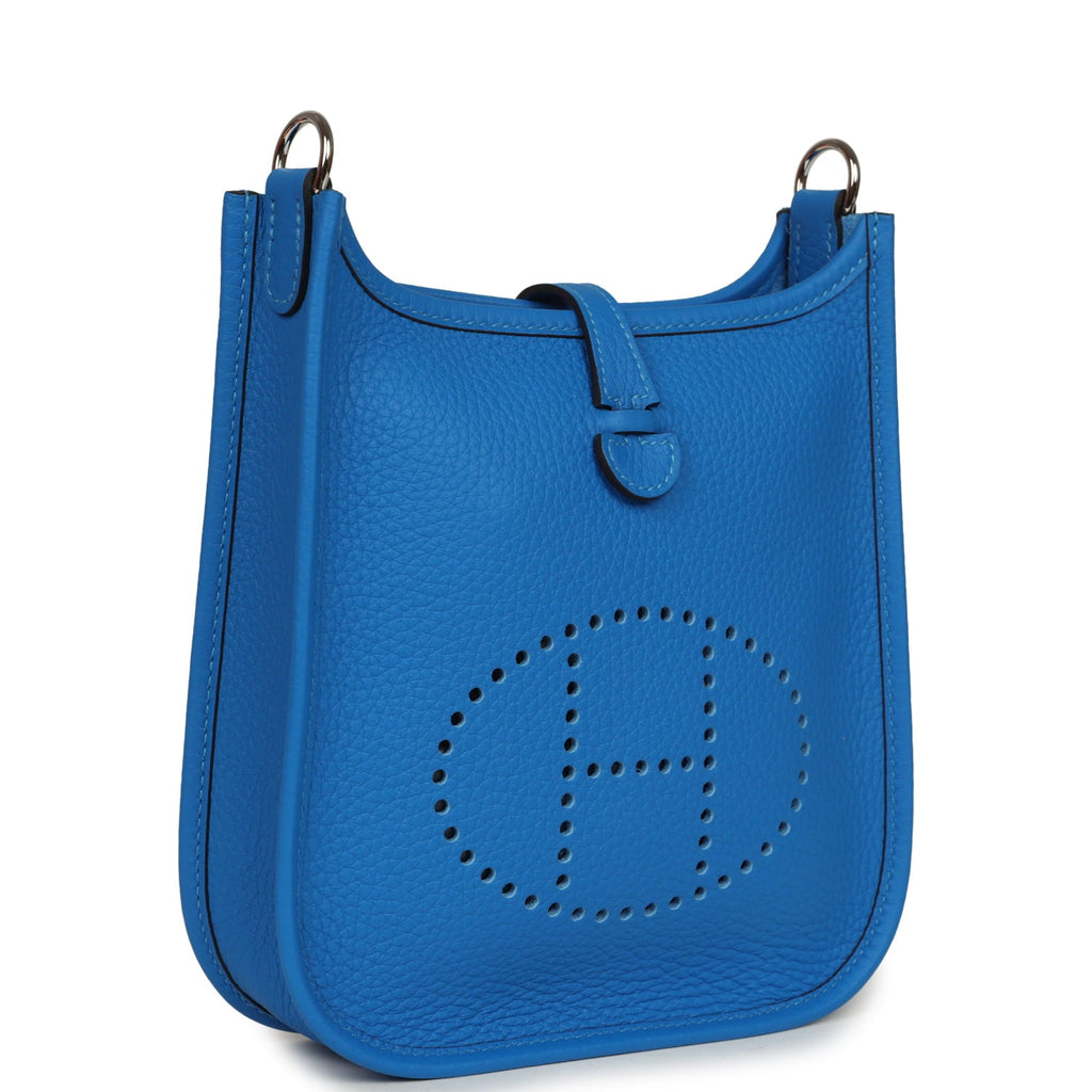 Hermes Evelyne TPM New Bleu Hydra Clemence Palladium Hardware