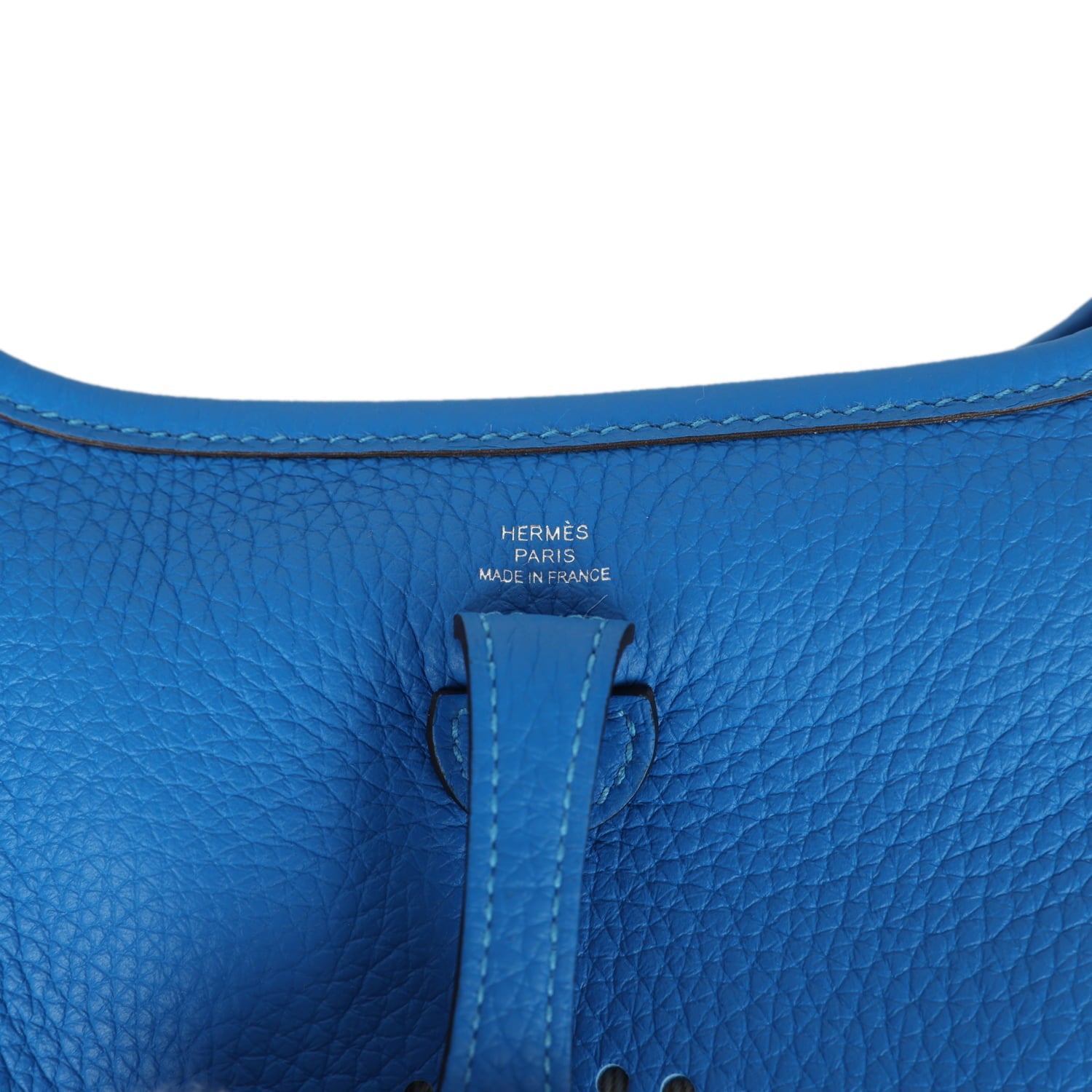 Hermes Evelyne TPM New Bleu Hydra Clemence Palladium Hardware