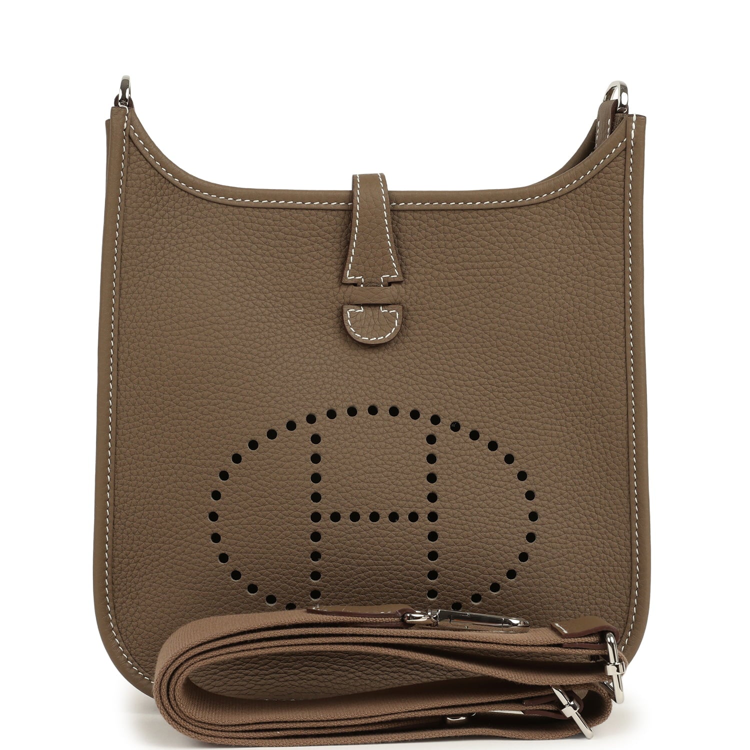 Hermes Evelyne 23 Etoupe Clemence Palladium Hardware