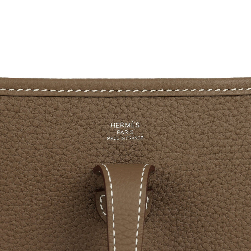 Hermes Evelyne 23 Etoupe Clemence Palladium Hardware
