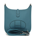 Hermes Evelyne 23 Blue Jean Clemence Palladium Hardware