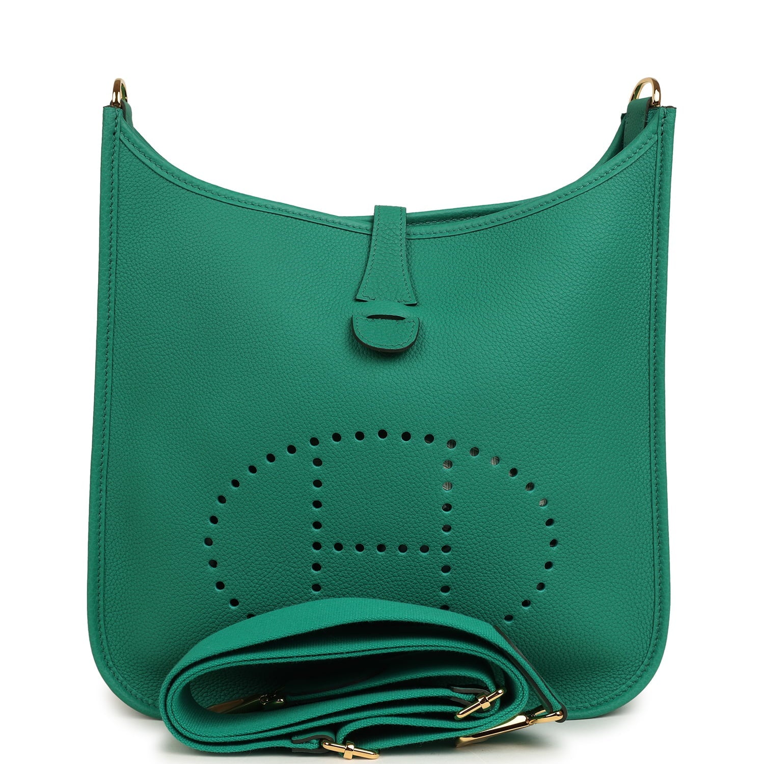 Hermes Evelyne III PM Vert Jade Clemence Gold Hardware