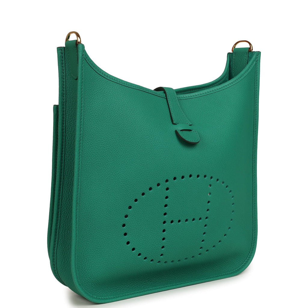 Hermes Evelyne III PM Vert Jade Clemence Gold Hardware