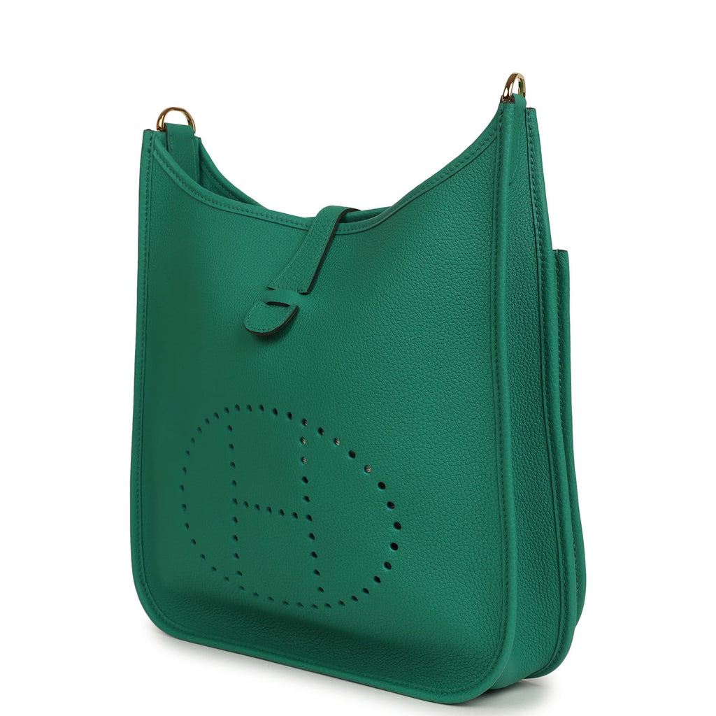 Hermes Evelyne III PM Vert Jade Clemence Gold Hardware