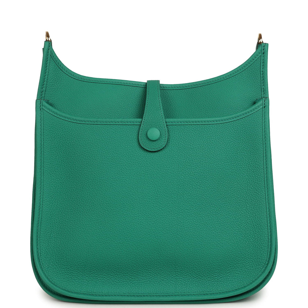Hermes Evelyne III PM Vert Jade Clemence Gold Hardware