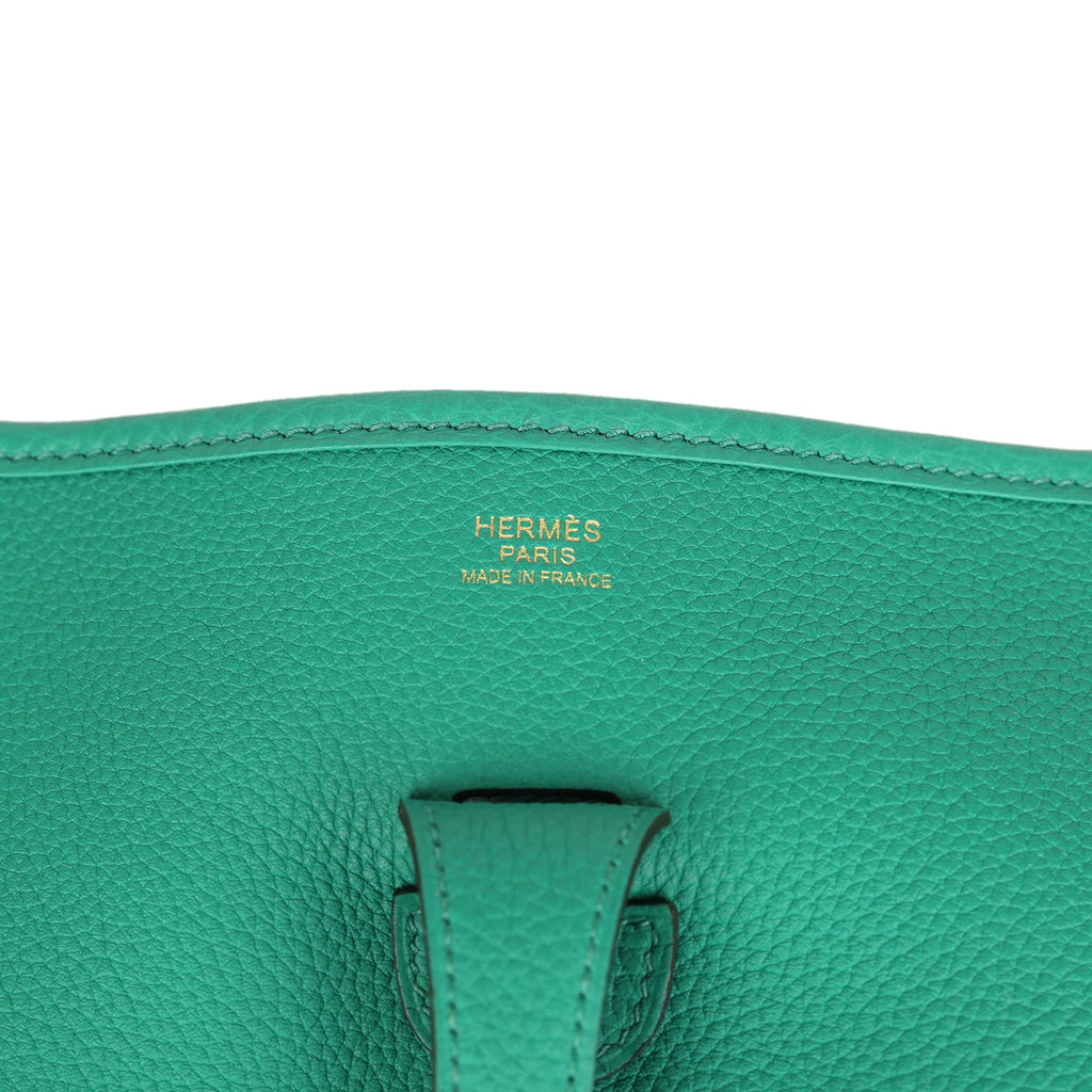Hermes Evelyne III PM Vert Jade Clemence Gold Hardware