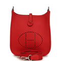 Hermes Evelyne TPM Rouge Radieux Clemence Palladium Hardware