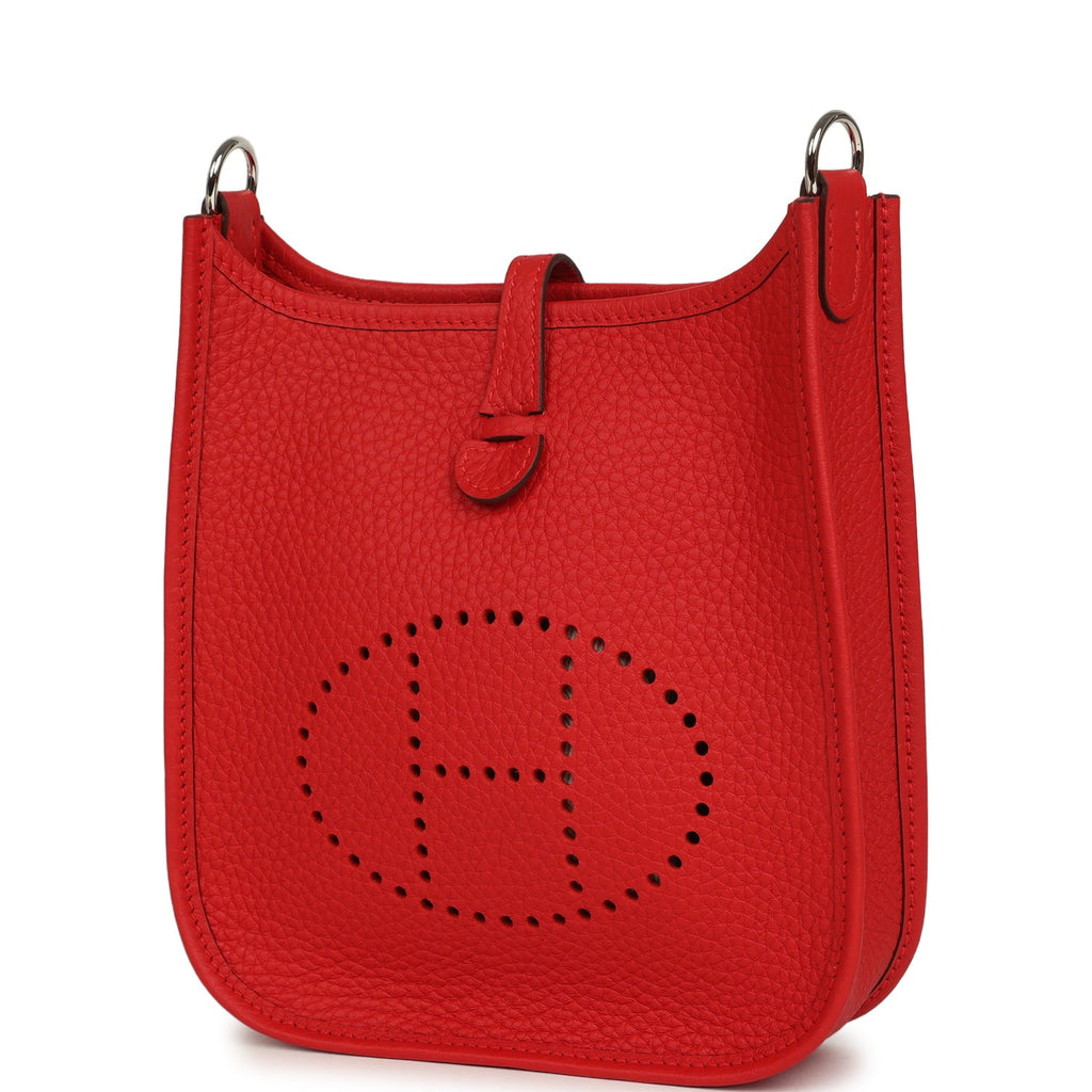 Hermes Evelyne TPM Rouge Radieux Clemence Palladium Hardware