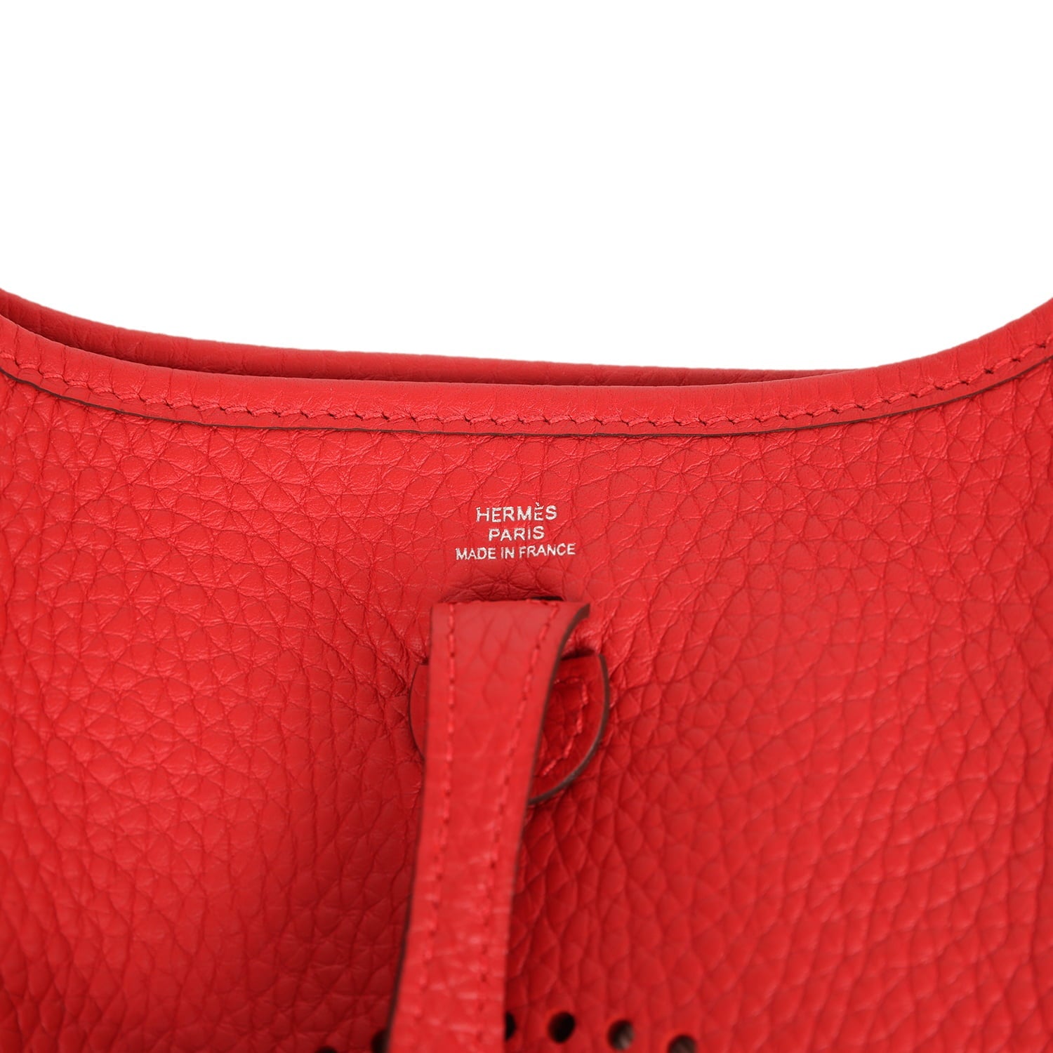 Hermes Evelyne TPM Rouge Radieux Clemence Palladium Hardware