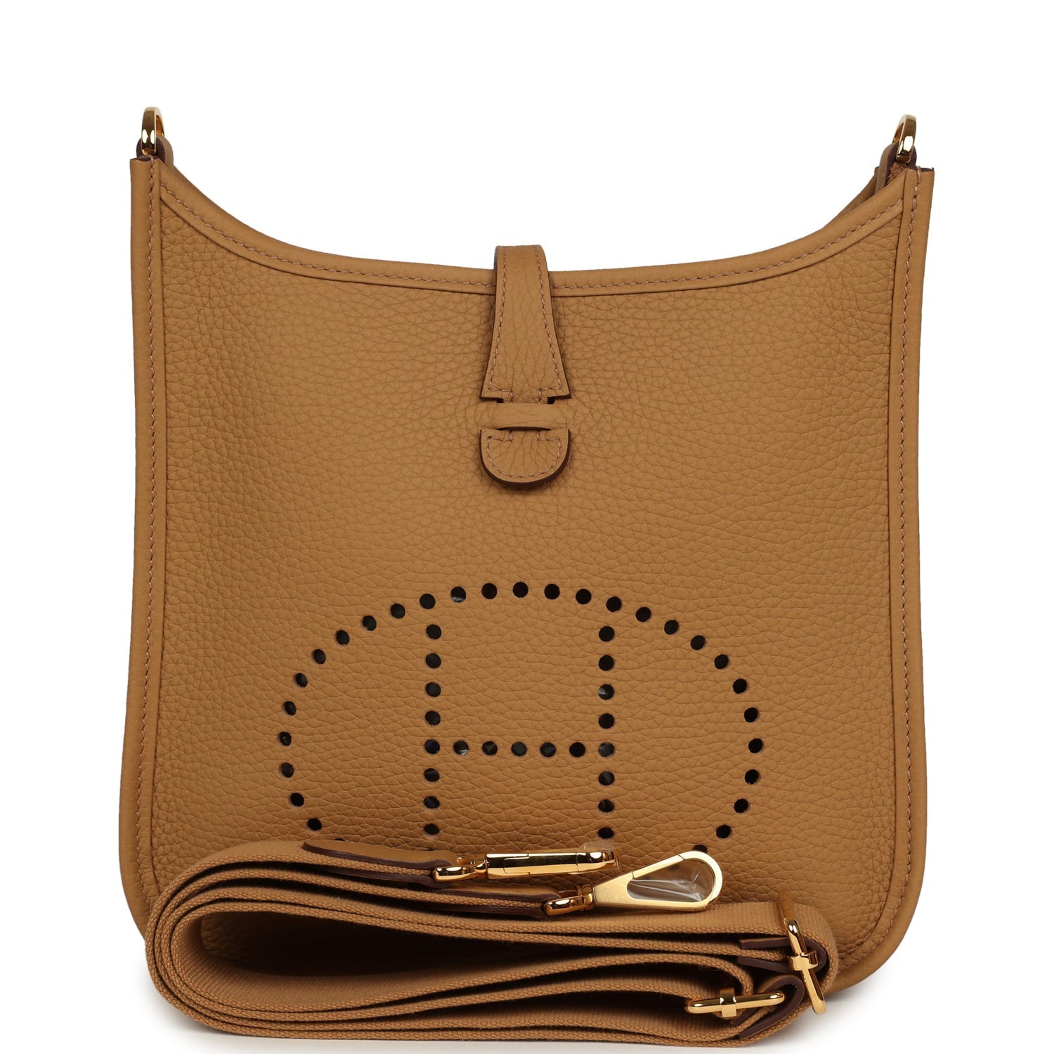 Hermes Evelyne 23 Biscuit Clemence Gold Hardware