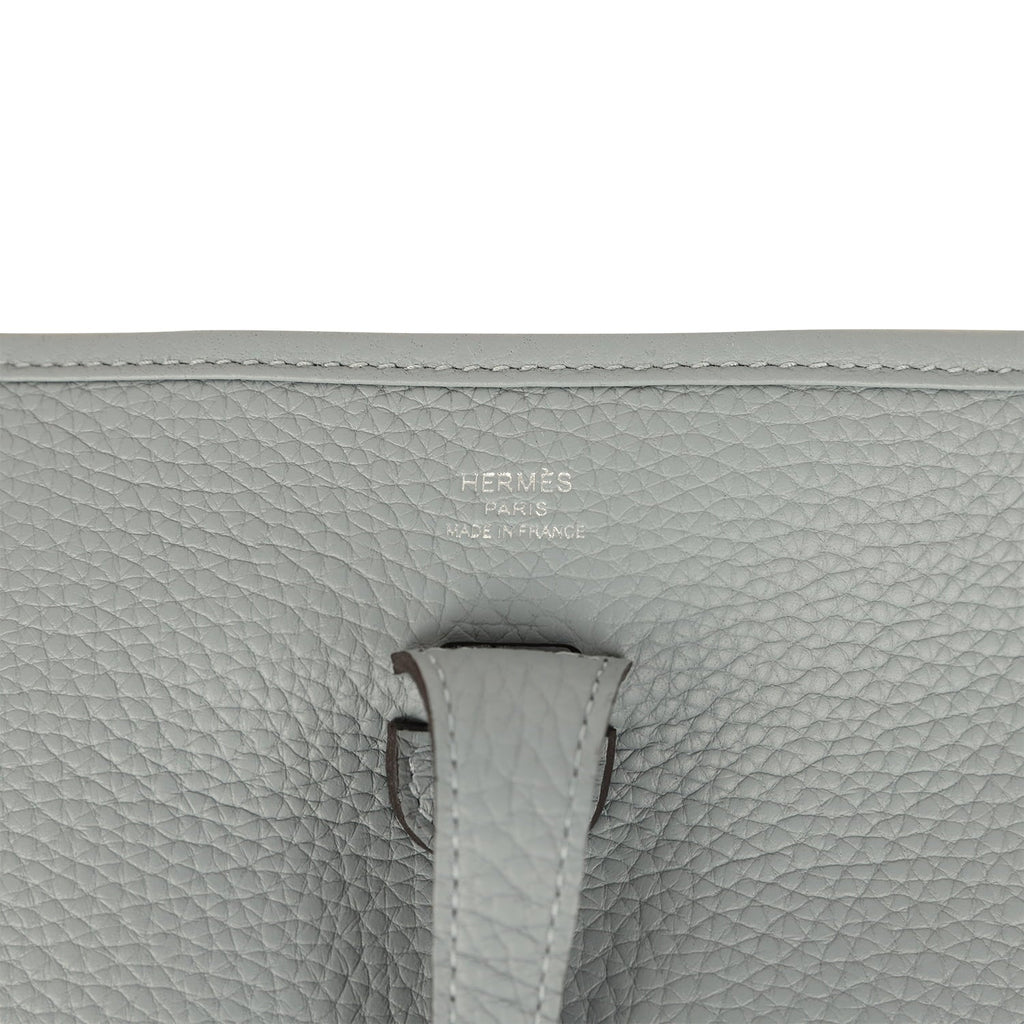 Hermes Evelyne 23 Gris Pantin Clemence Palladium Hardware