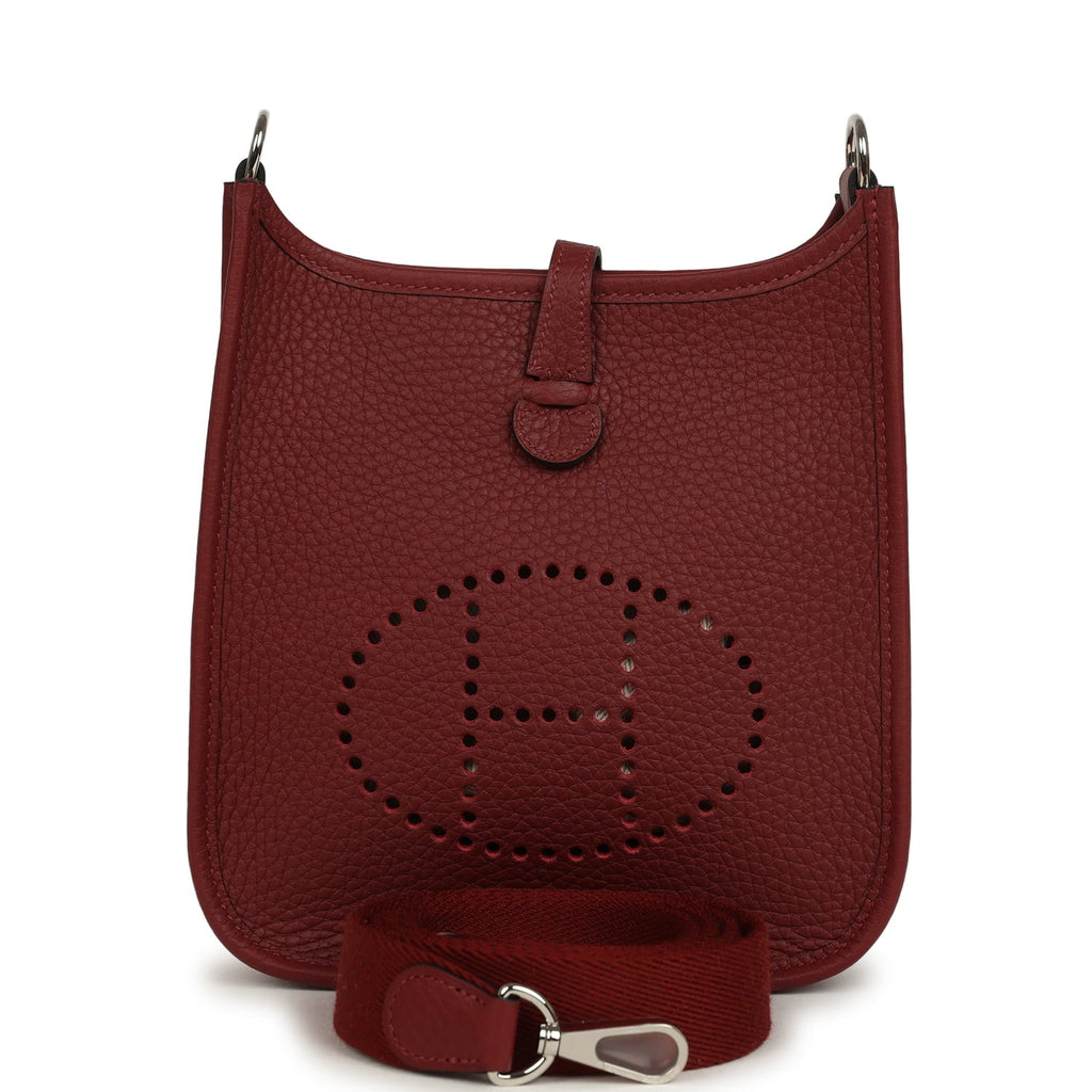 Hermes Evelyne TPM Rouge H Clemence Palladium Hardware