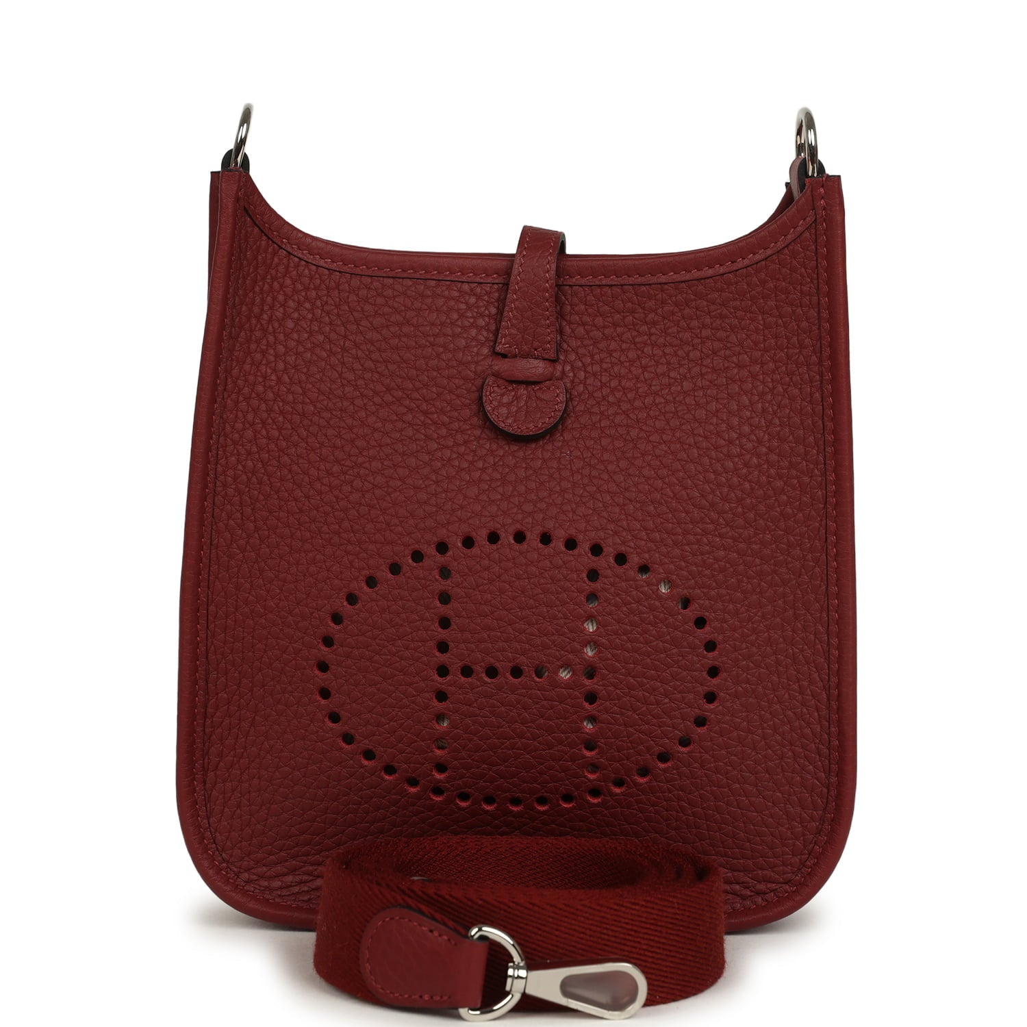 Hermes Evelyne TPM Rouge H Clemence Palladium Hardware