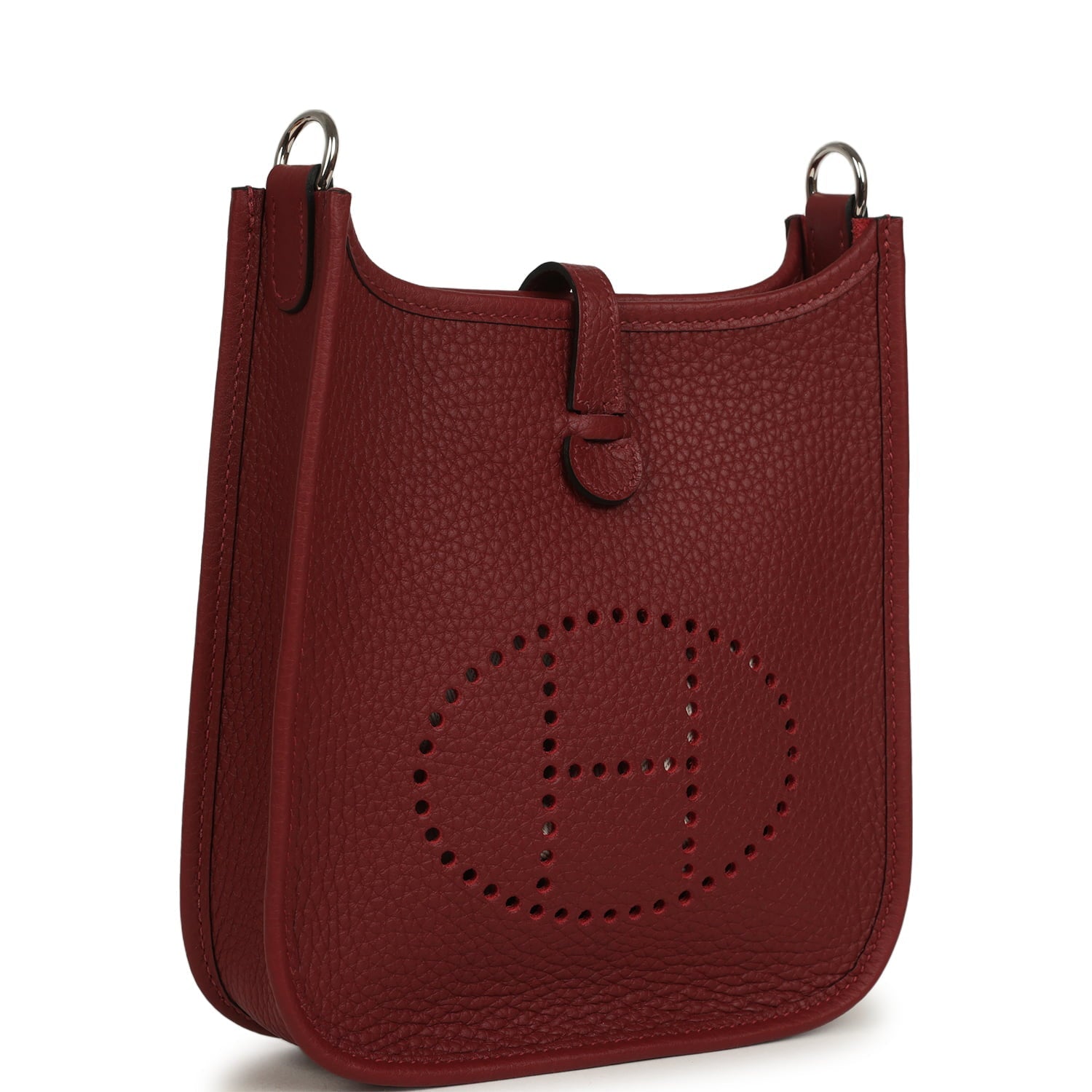 Hermes Evelyne TPM Rouge H Clemence Palladium Hardware