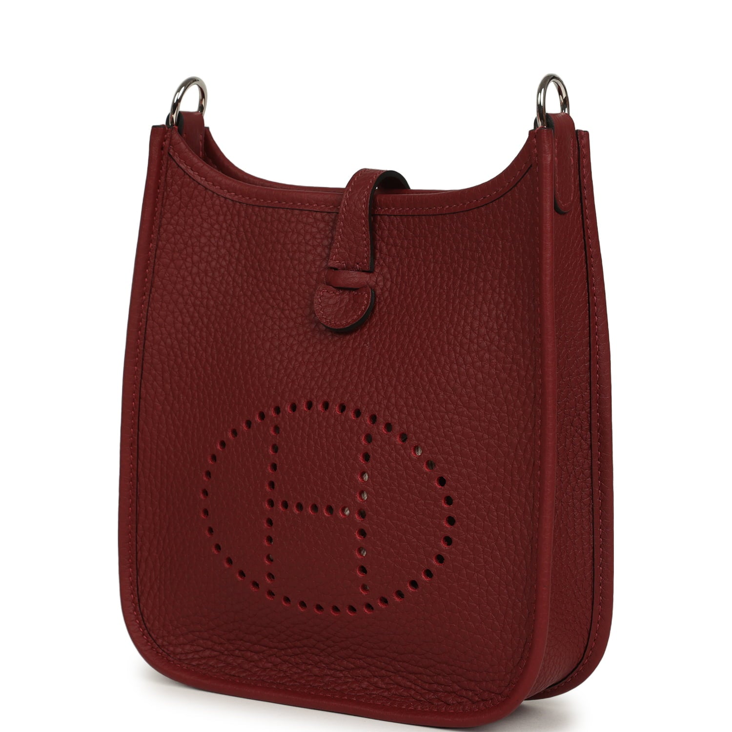 Hermes Evelyne TPM Rouge H Clemence Palladium Hardware