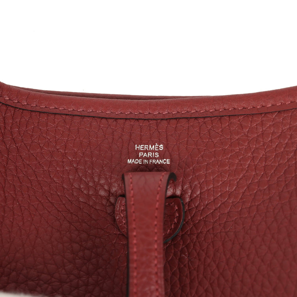 Hermes Evelyne TPM Rouge H Clemence Palladium Hardware