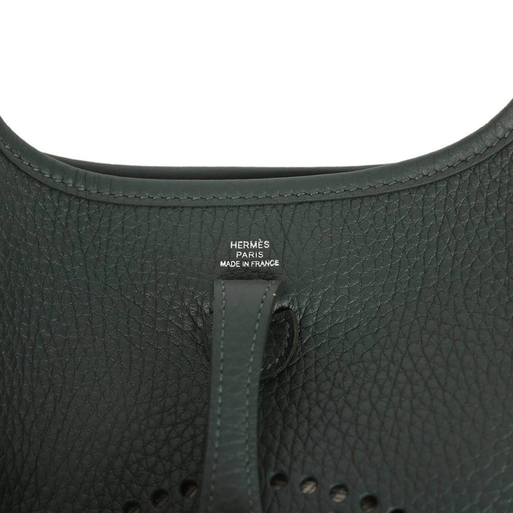 Hermes Evelyne TPM Vert Mangrove Clemence Palladium Hardware