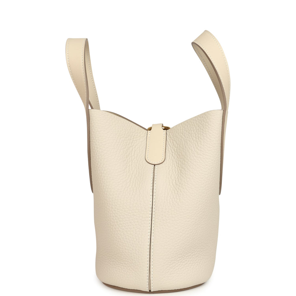Hermes In-The-Loop 18 Craie Clemence and Swift Gold Hardware