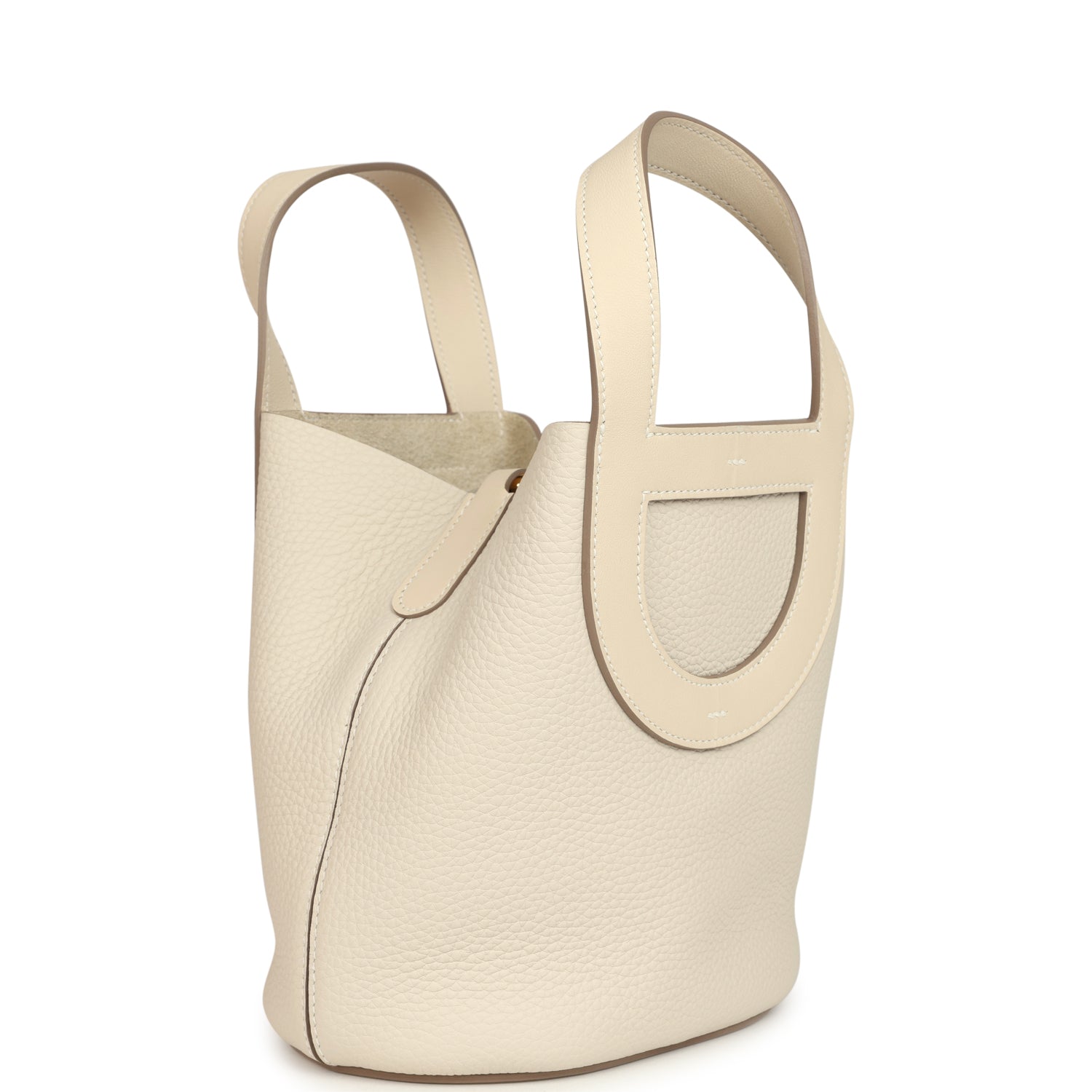 Hermes In-The-Loop 18 Craie Clemence and Swift Gold Hardware