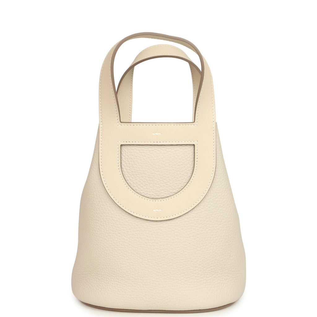 Hermes In-The-Loop 18 Craie Clemence and Swift Gold Hardware