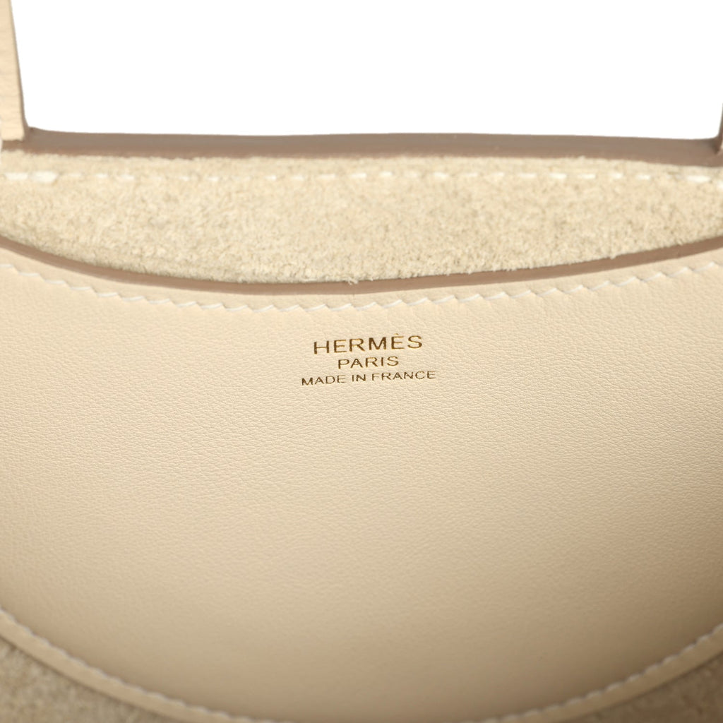 Hermes In-The-Loop 18 Craie Clemence and Swift Gold Hardware