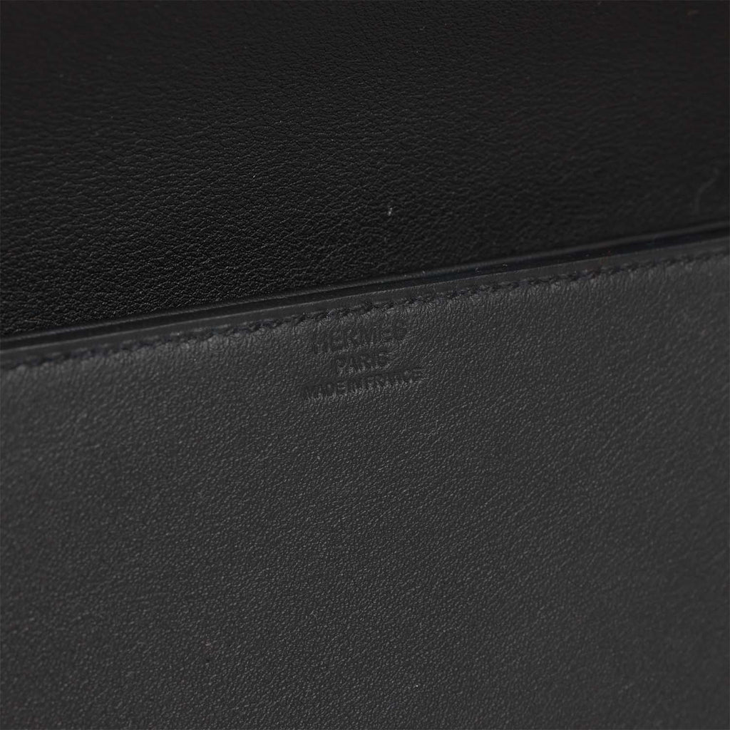 Hermes Shadow Kelly Cut Black Swift Calfskin